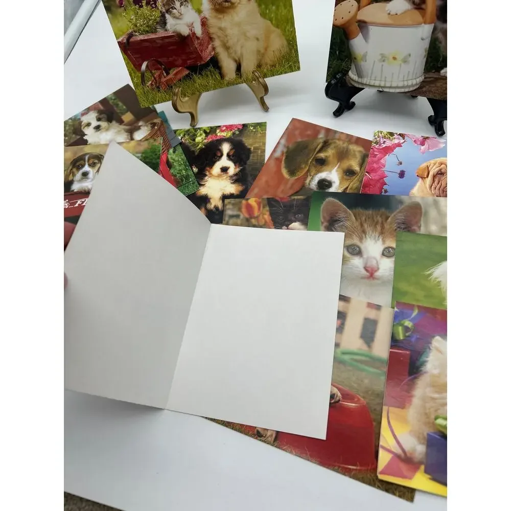 Lot of 22 Don Ayres Blank Greeting Cards Cats Dogs Puppies Kittens USA 2003-2005